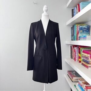 Madewell Black long Sleek Blazer with Tailored Fit size 6